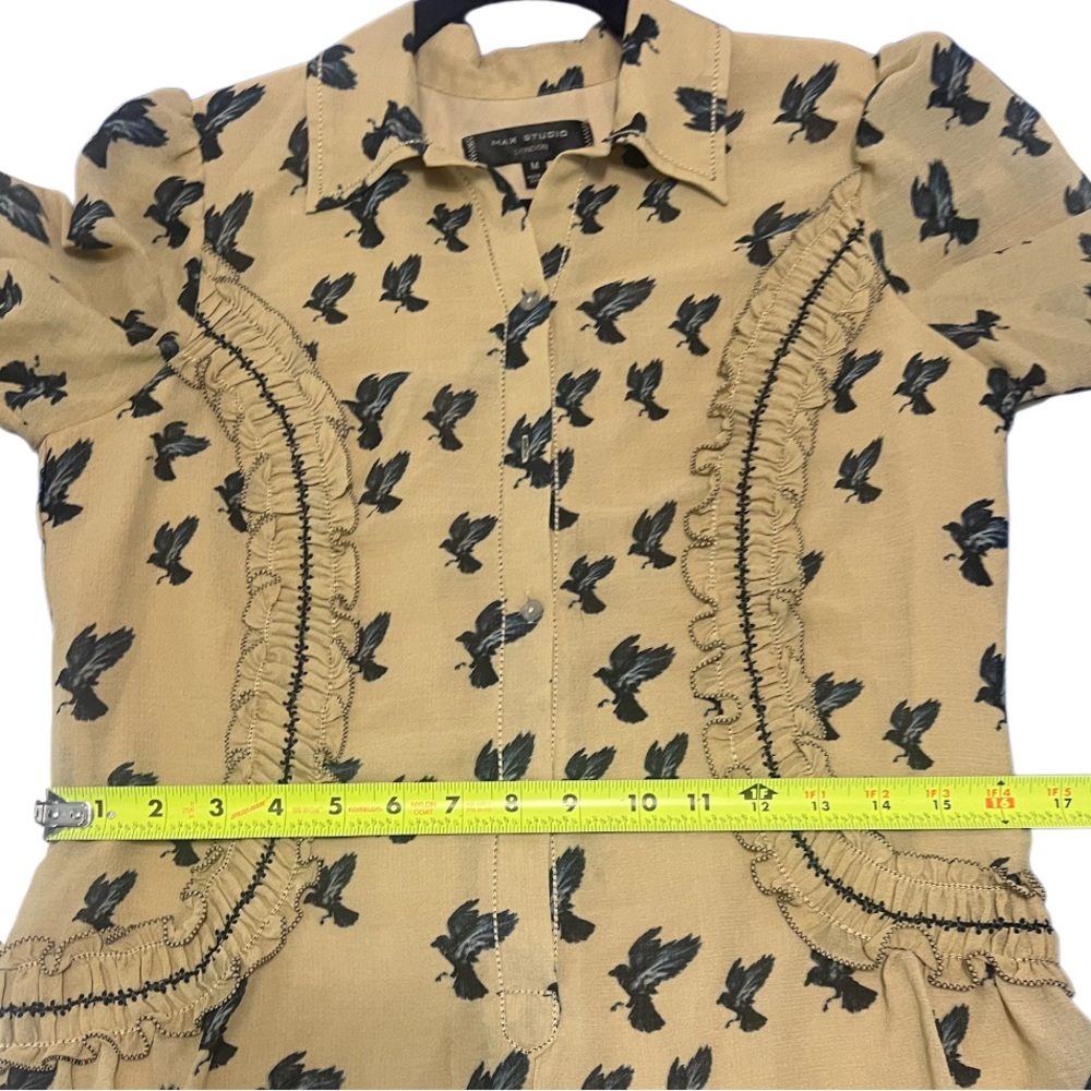 Max Studio London Womens Bird Print A-line Dress - Picture 3 of 7